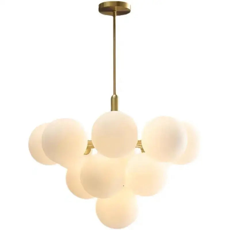 Modern gold glass ball pendant chandelier dining room light