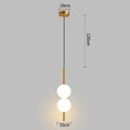 Modern gold glass ball pendant light bedroom hanging lamp