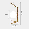 Modern gold glass ball table lamp bedroom frosted globe light