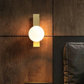 Modern gold glass ball wall sconce bedroom minimalist light