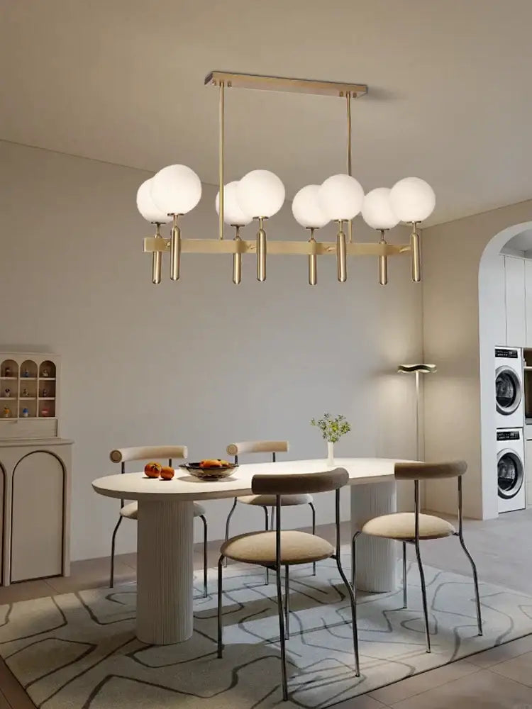 Modern gold glass balloon chandelier dining room light