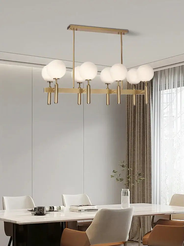 Modern gold glass balloon chandelier dining room light