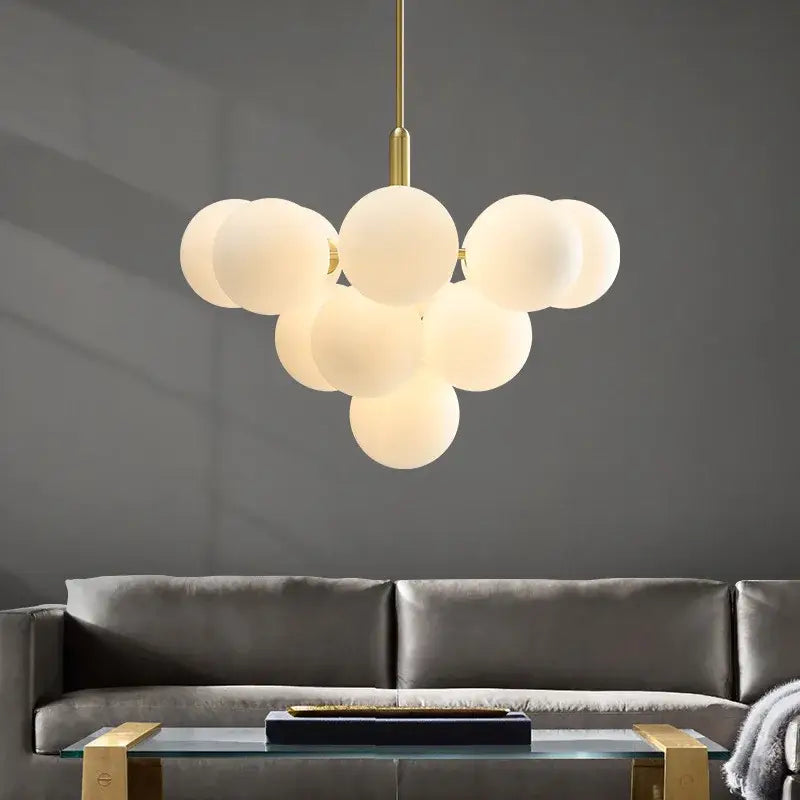 Modern gold glass balls chandelier for dining room