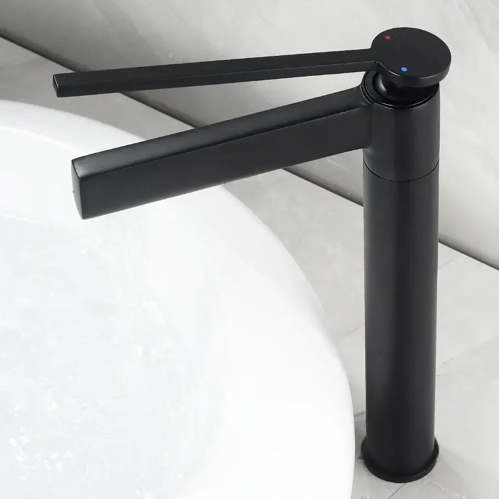 Modern gold high arc brass deck mounted basin faucet bathroom mixer