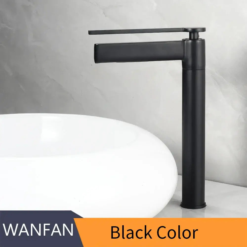 Modern gold high arc brass deck mounted basin faucet bathroom mixer