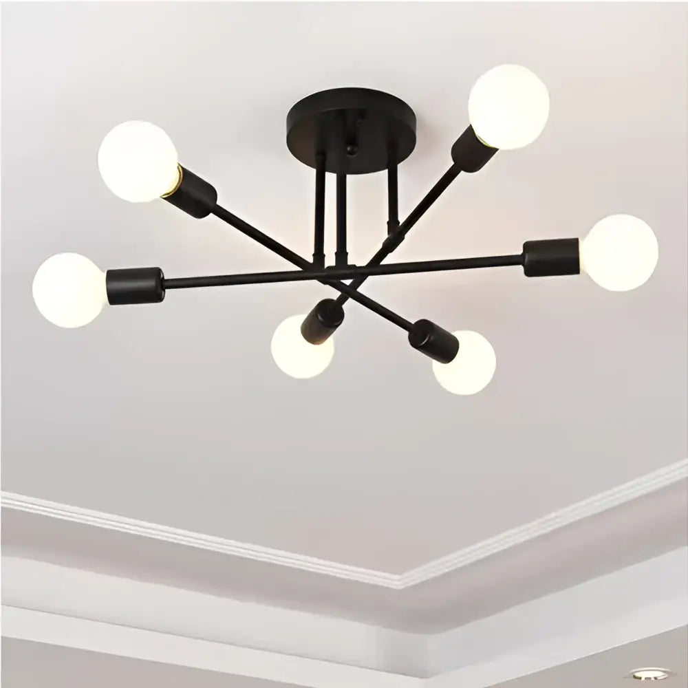 Modern gold industrial led ceiling lights for living room
