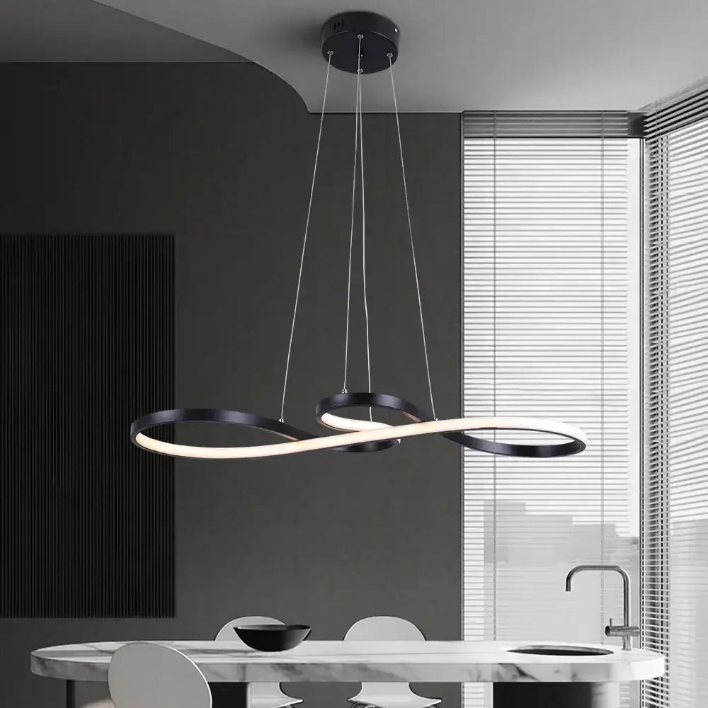 Modern gold infinity acrylic led chandelier dining room pendant light