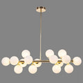 Modern gold island pendant light – living room glass chandelier