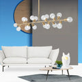 Modern gold lattice glass island pendant – kitchen ceiling light