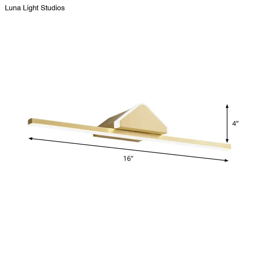 Modern gold led bar wall light bedroom metallic vanity bulb included