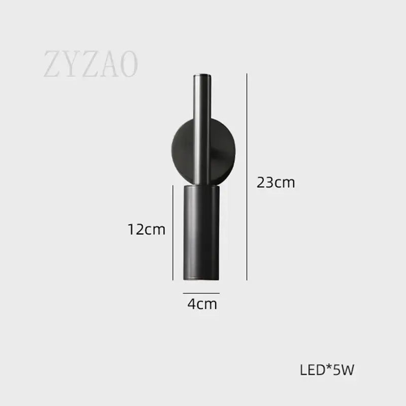 Modern gold led wall lamp with 3 color temperature for bedroom