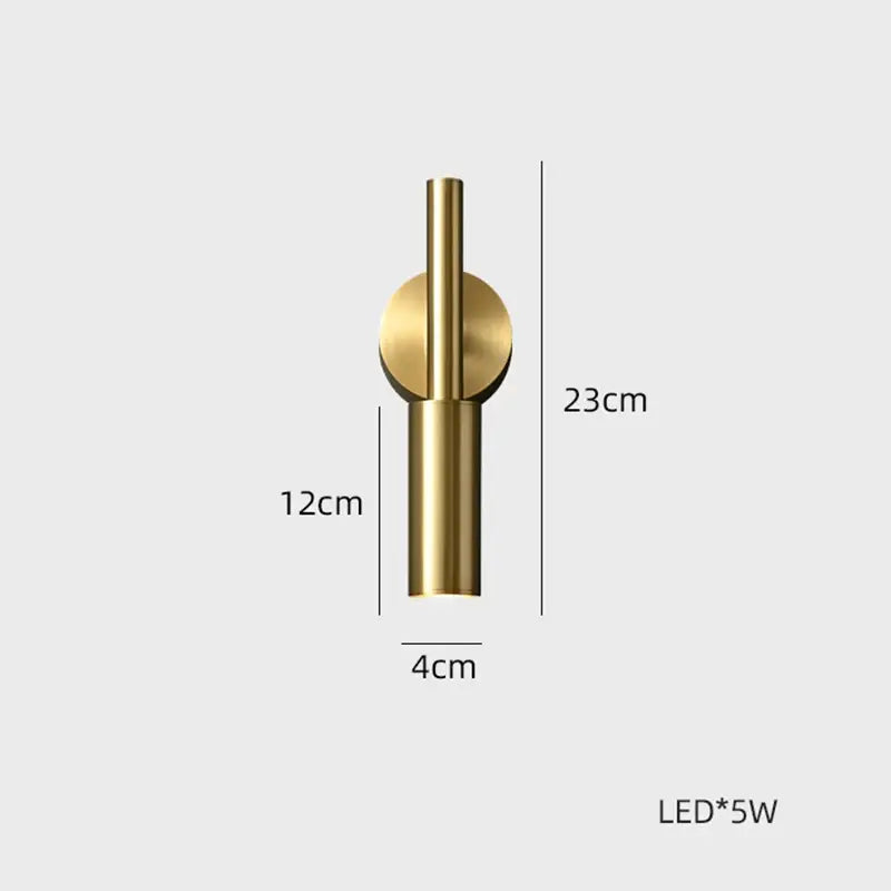 Modern gold led wall lamp with 3 color temperature for bedroom
