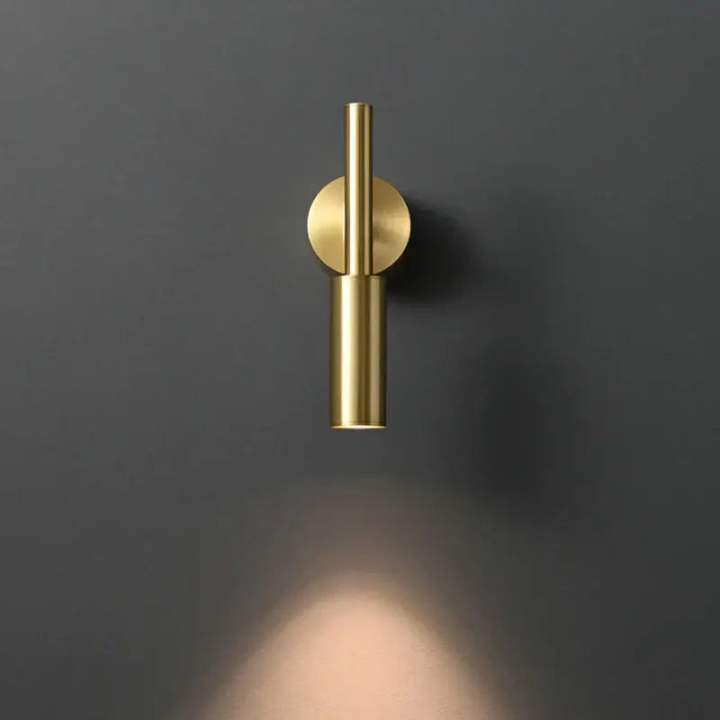 Modern gold led wall lamp with 3 color temperature for bedroom