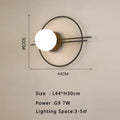 Modern gold led wall lamp with frosted glass for living room