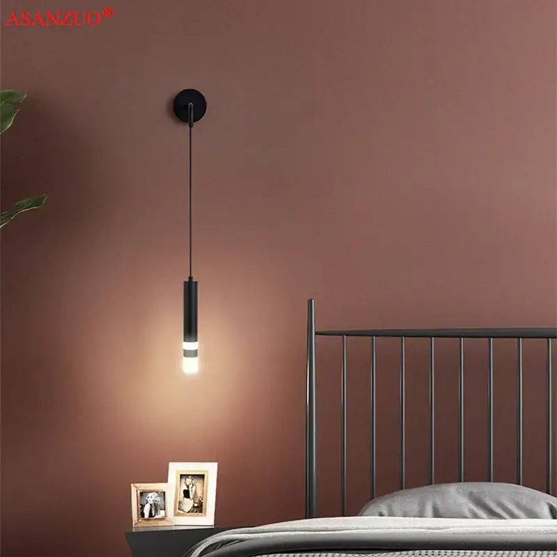 Modern gold led wall lamps bedroom pendant sconce