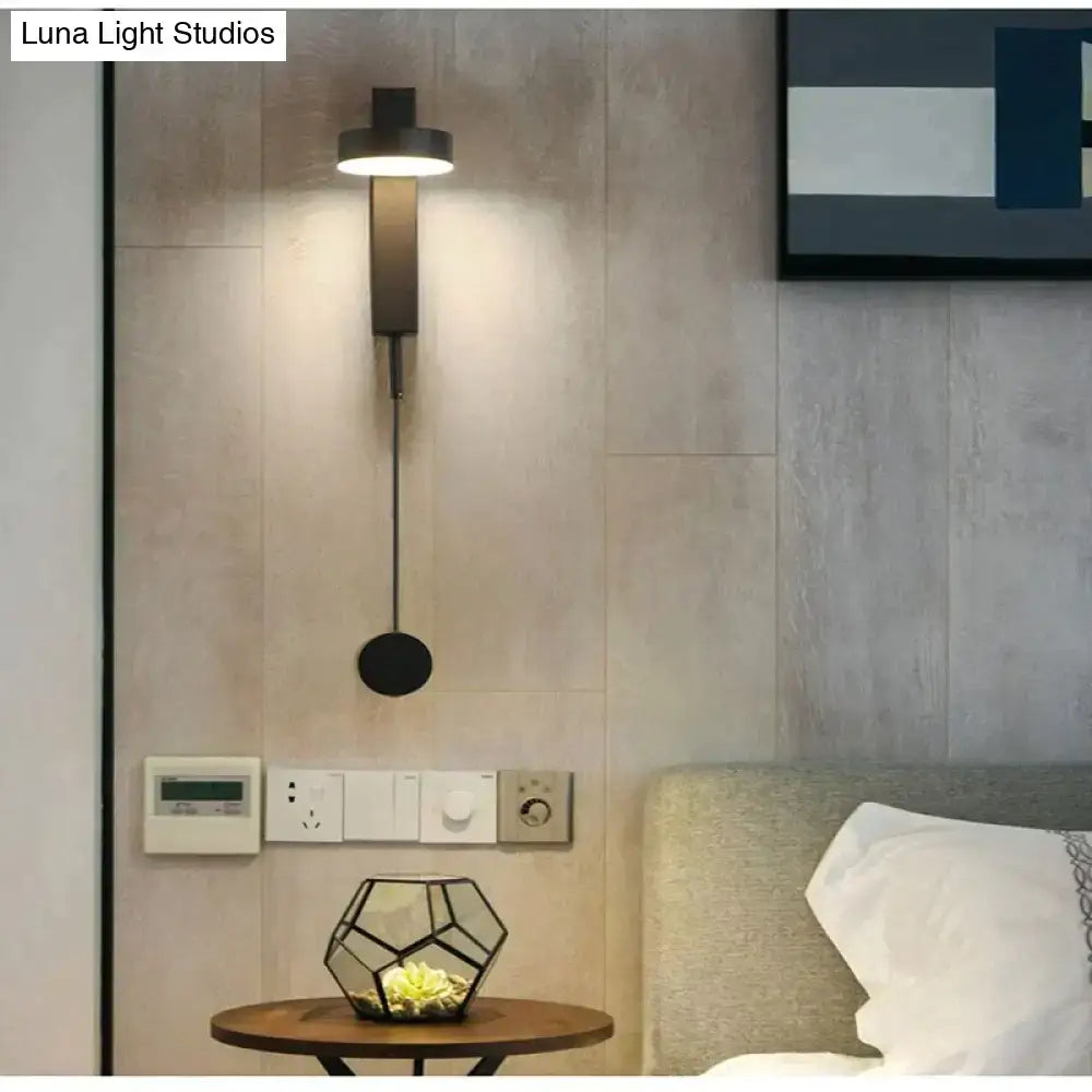 Modern gold led wall lamps for bedroom with rotating sconce light