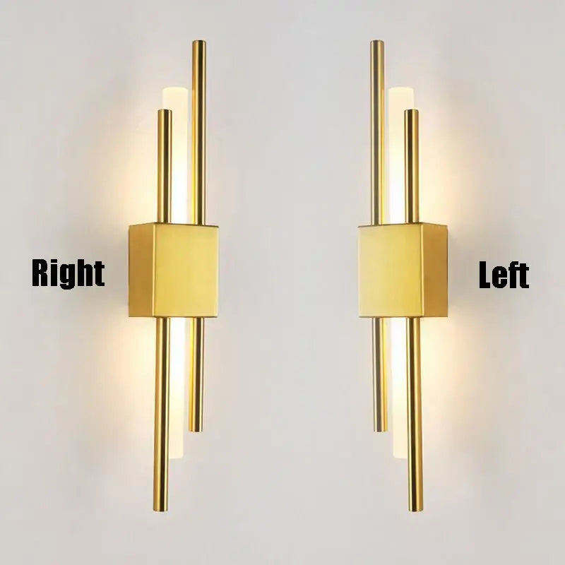 Modern gold led wall sconce bedroom ambient lighting