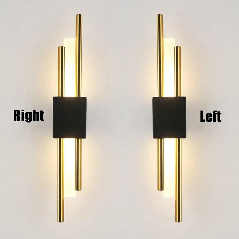 Modern gold led wall sconce bedroom ambient lighting