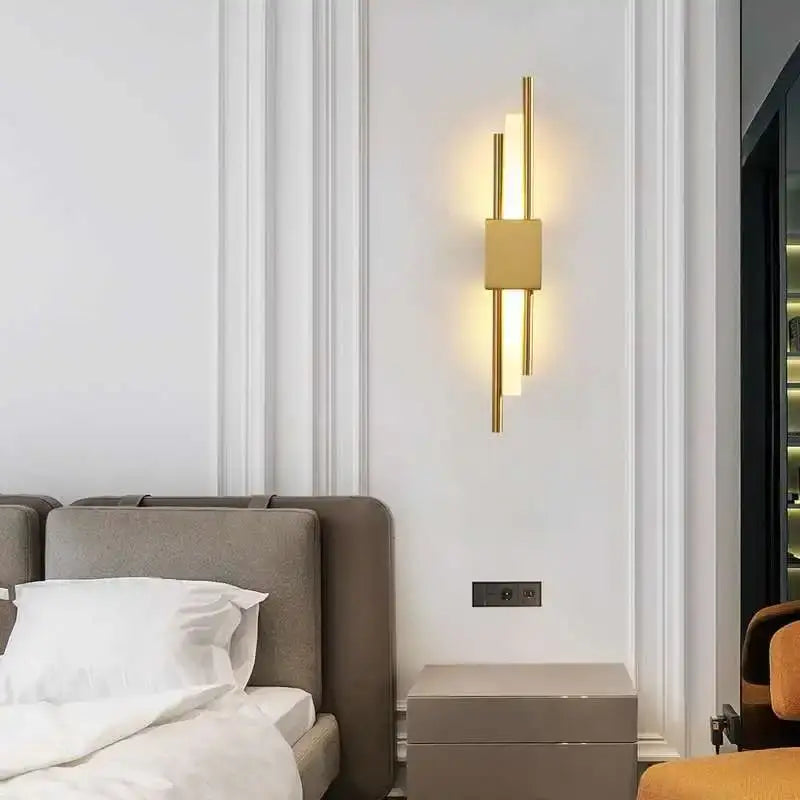 Modern gold led wall sconce bedroom ambient lighting