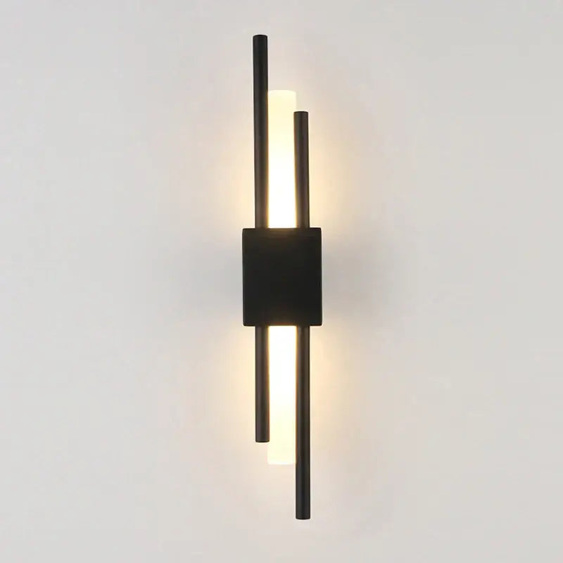 Modern gold led wall sconce bedroom vertical rod light