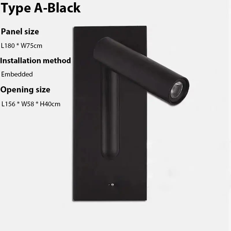 Modern gold led wall sconce with usb charging – bedroom reading light