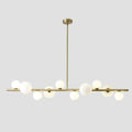 Modern gold metal glass globe chandelier for dining table