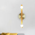 Modern gold metallic linear sconce light vanity lamp bedroom