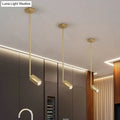 Modern gold minimalist adjustable led pendant light dining room