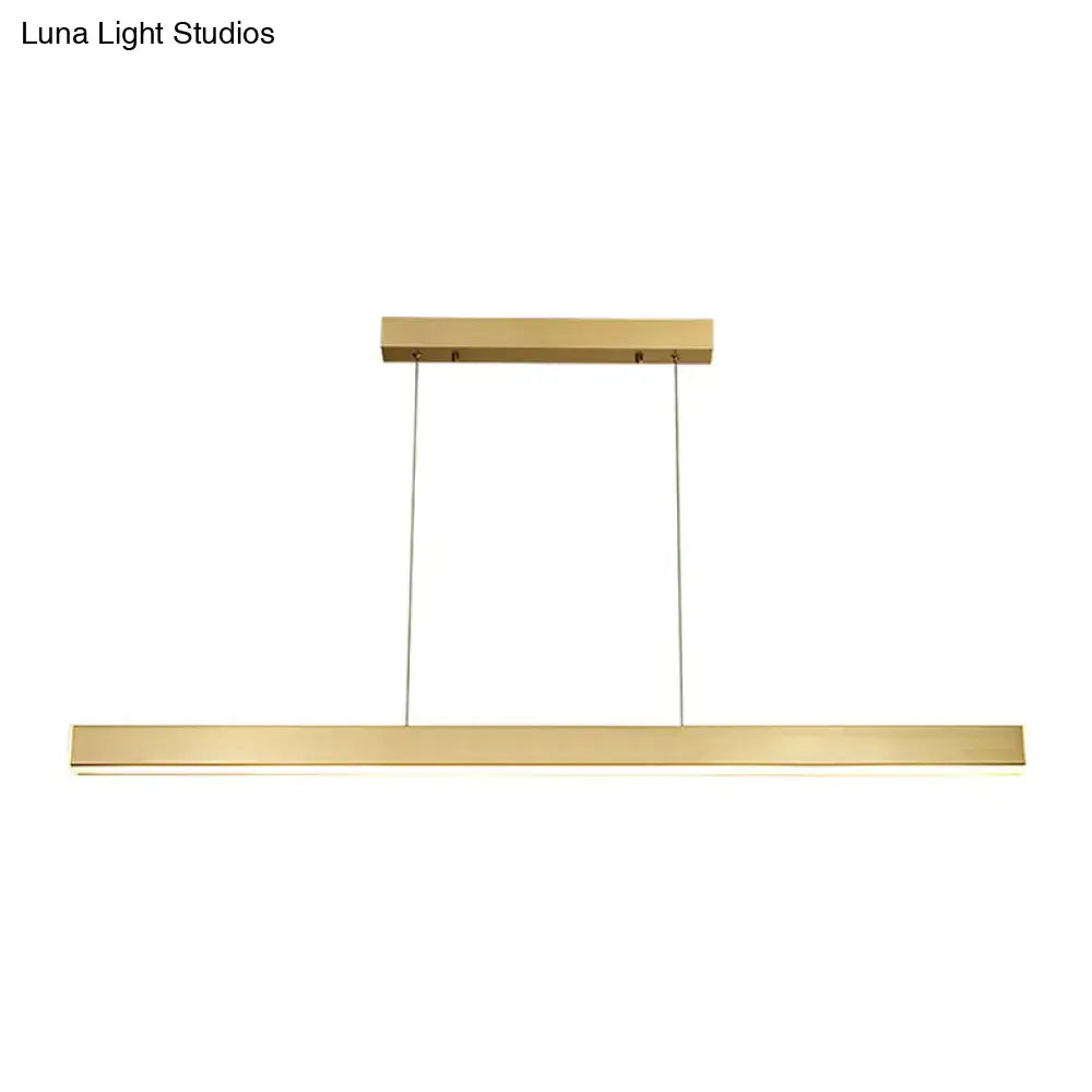 Modern gold minimalist led suspension lamp dining room light fixture