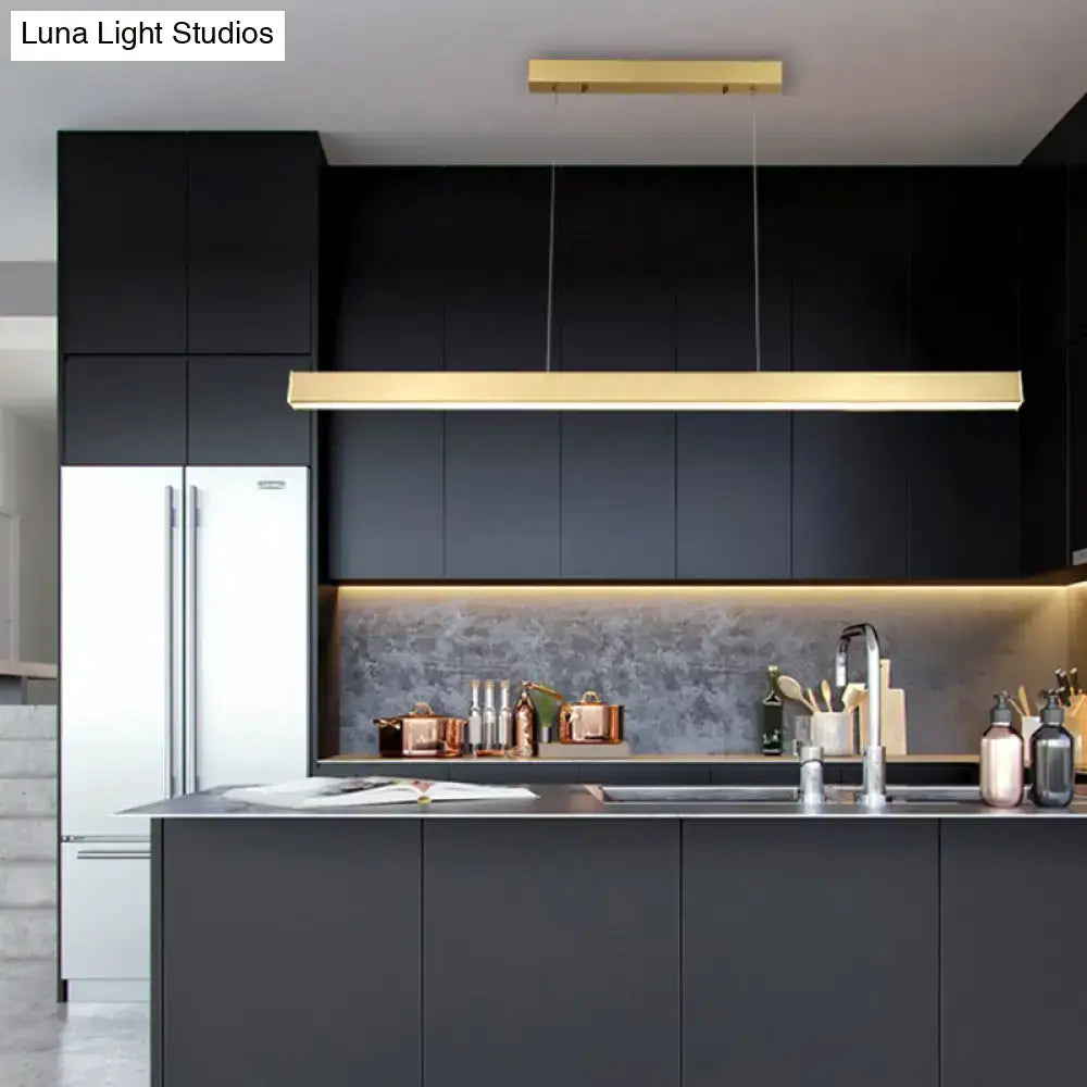 Modern gold minimalist led suspension lamp dining room light fixture