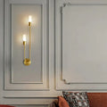 Modern gold minimalist led wall lamp bedroom vertical sconce