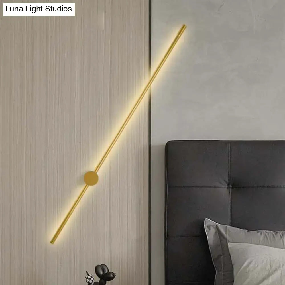 Modern gold minimalist led wall light bedroom fixture height 57