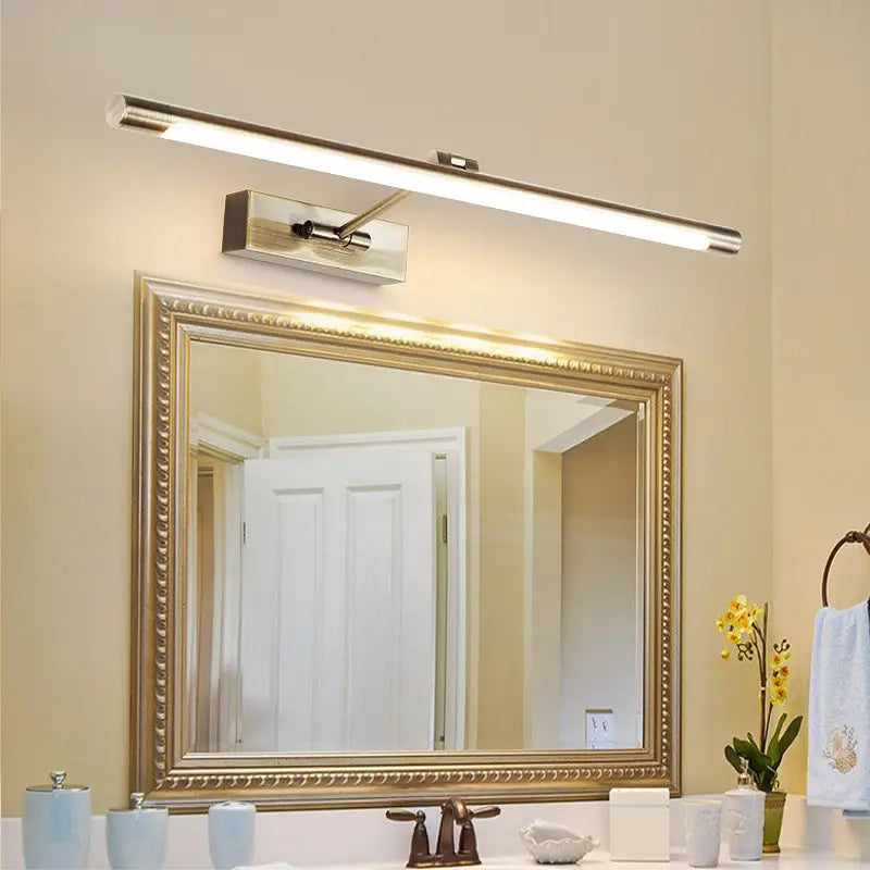 Modern gold minimalist metal led sconce light bathroom vanity