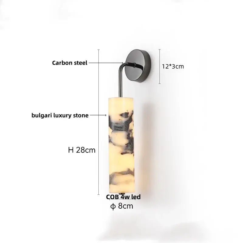 Modern gold mushroom carbon steel wall lamp bedroom pull chain light