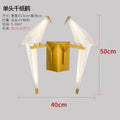 Modern gold origami bird led wall lamp for bedroom living room