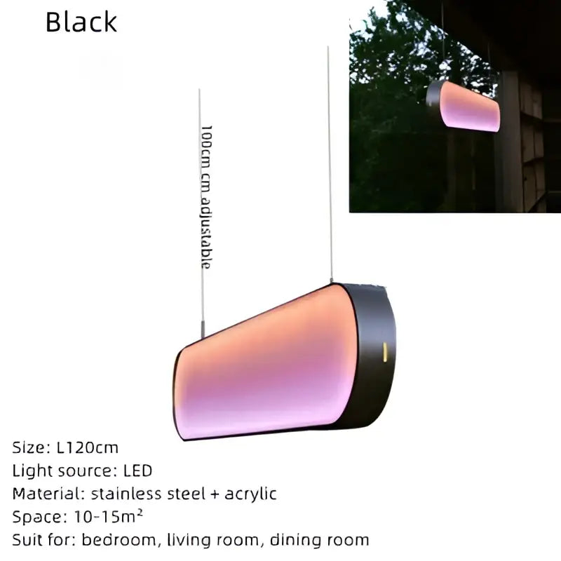 Modern gold oval decorbites led sunset chandelier dining room light