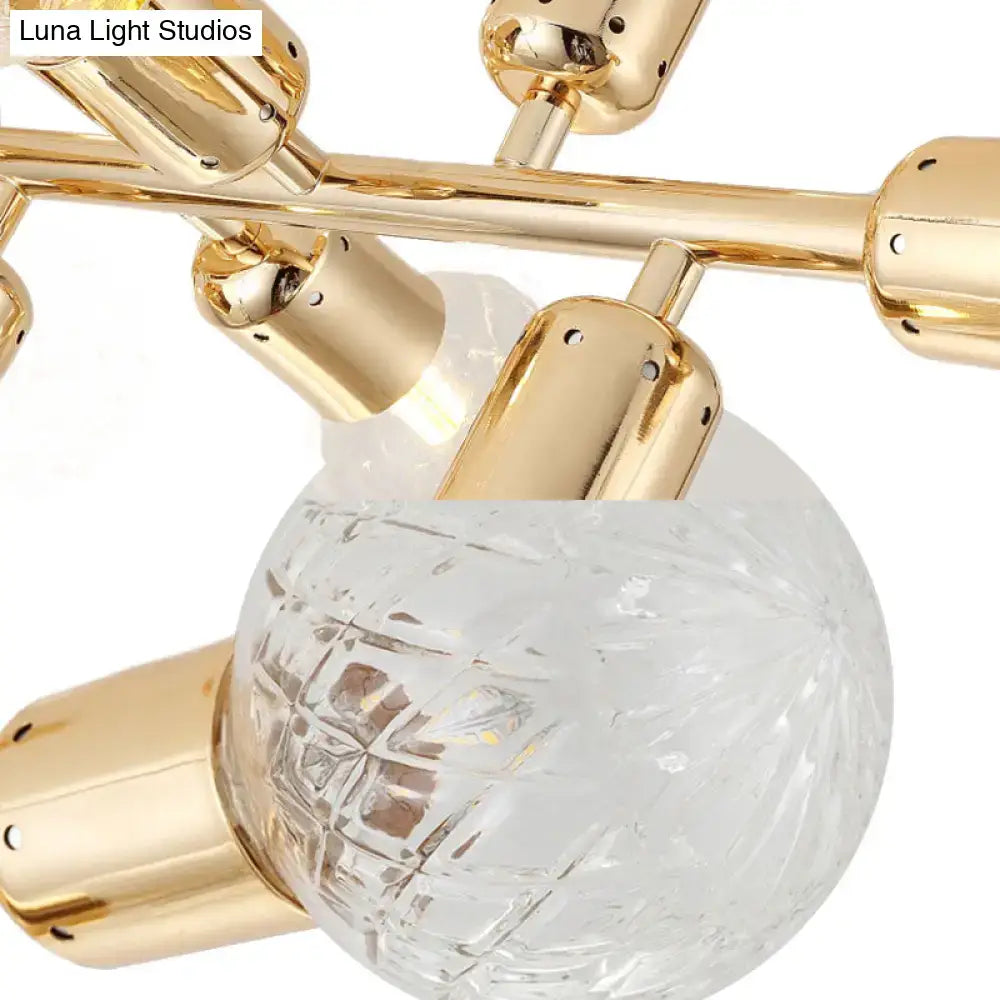 Modern gold prismatic glass island ceiling light – dining room