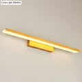 Modern gold rectangular led vanity sconce bathroom wall light