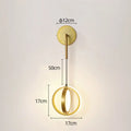 Modern gold ring led wall lamp for bedroom and living room