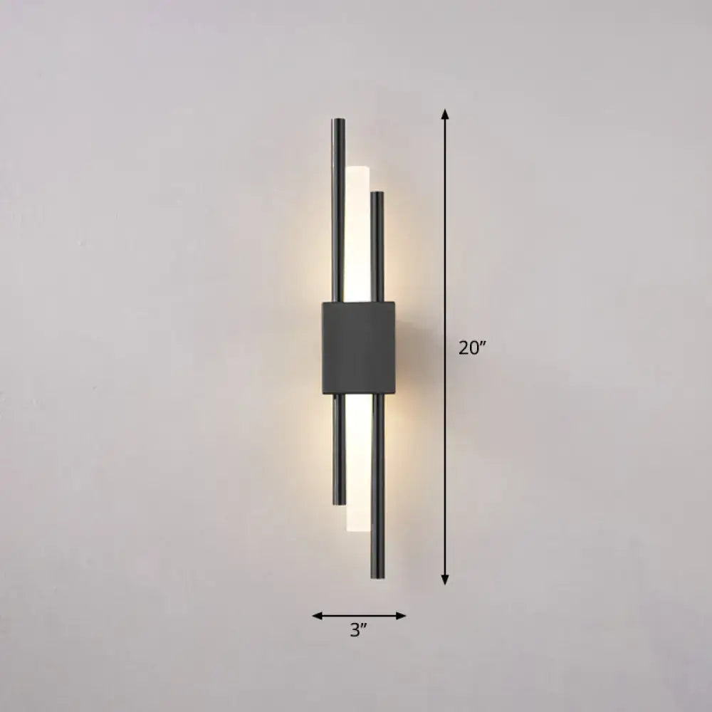 Modern gold rod led wall light stairway sconce 110v-120v