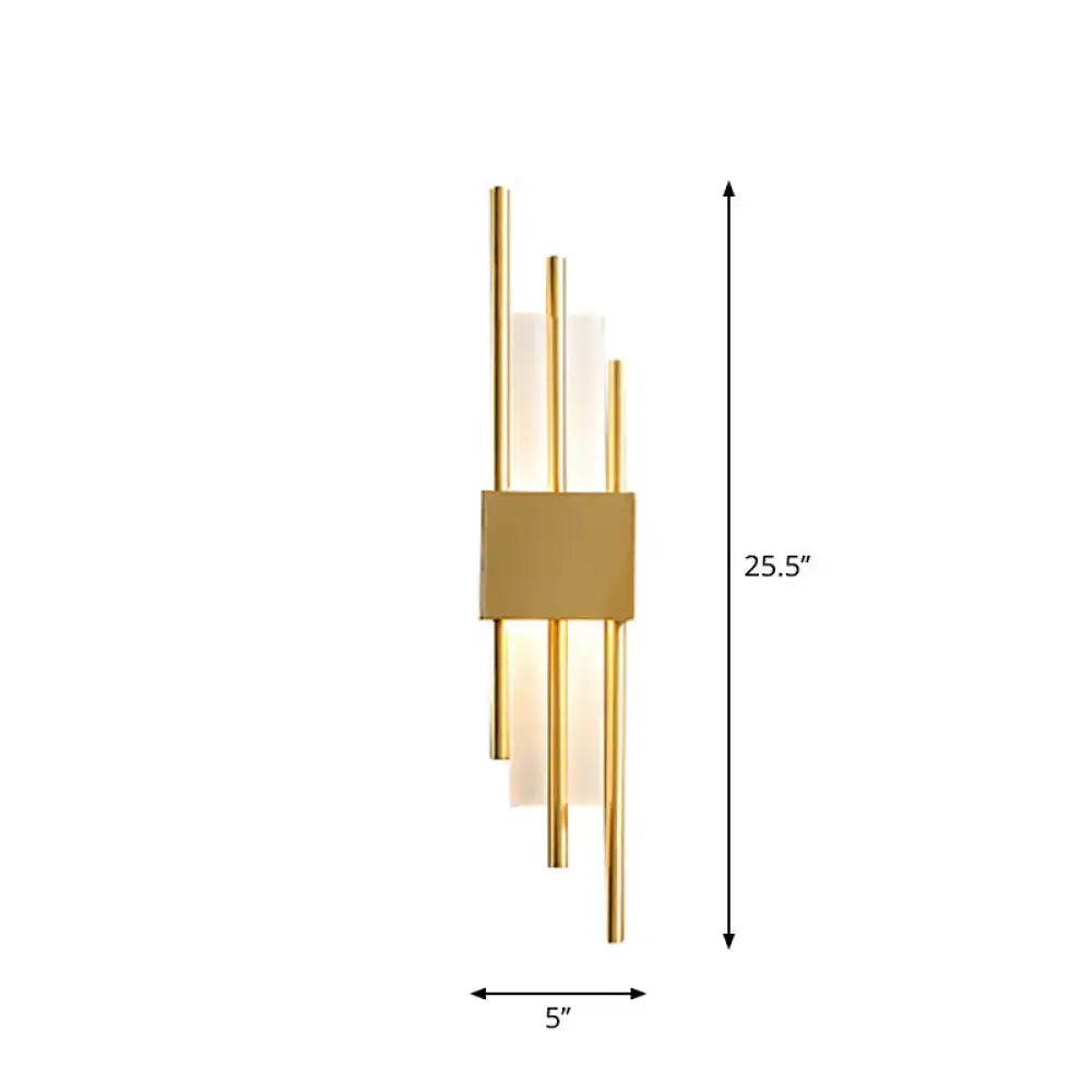 Modern gold rod led wall light stairway sconce 110v-120v