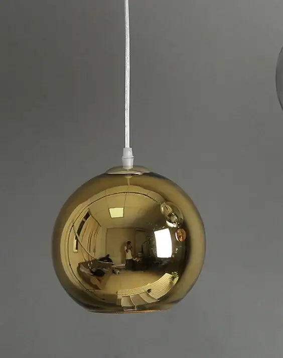 Modern gold silver & rose gold glass bubble ball pendant lights kitchen