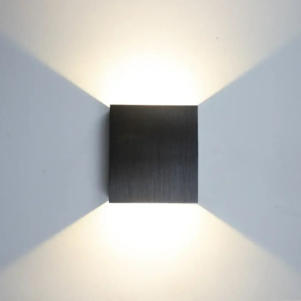 Modern gold & silver square wall lamps for bedroom