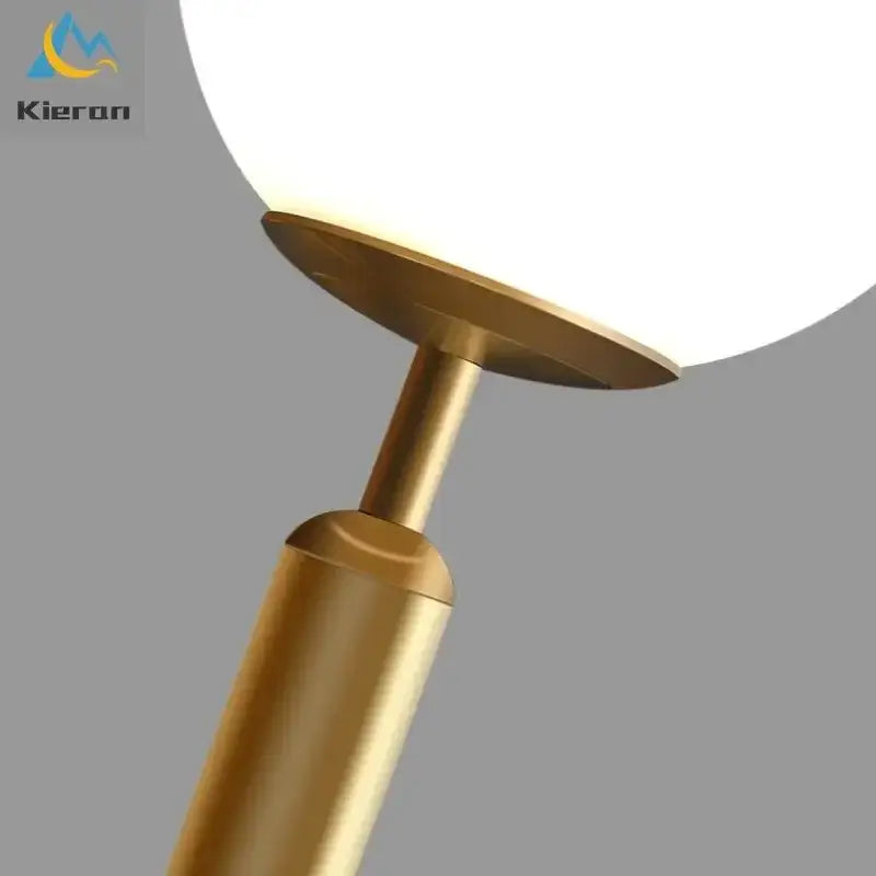Modern gold spherical frosted glass led wall lamps bedroom sconce