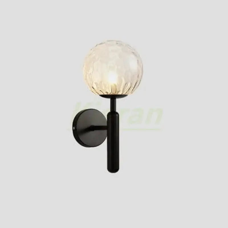 Modern gold spherical frosted glass led wall lamps bedroom sconce