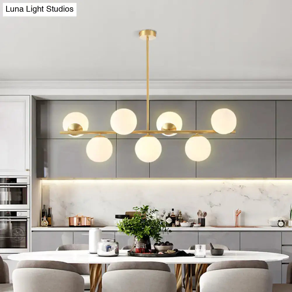 Modern gold spherical island ceiling light dining room pendant lighting