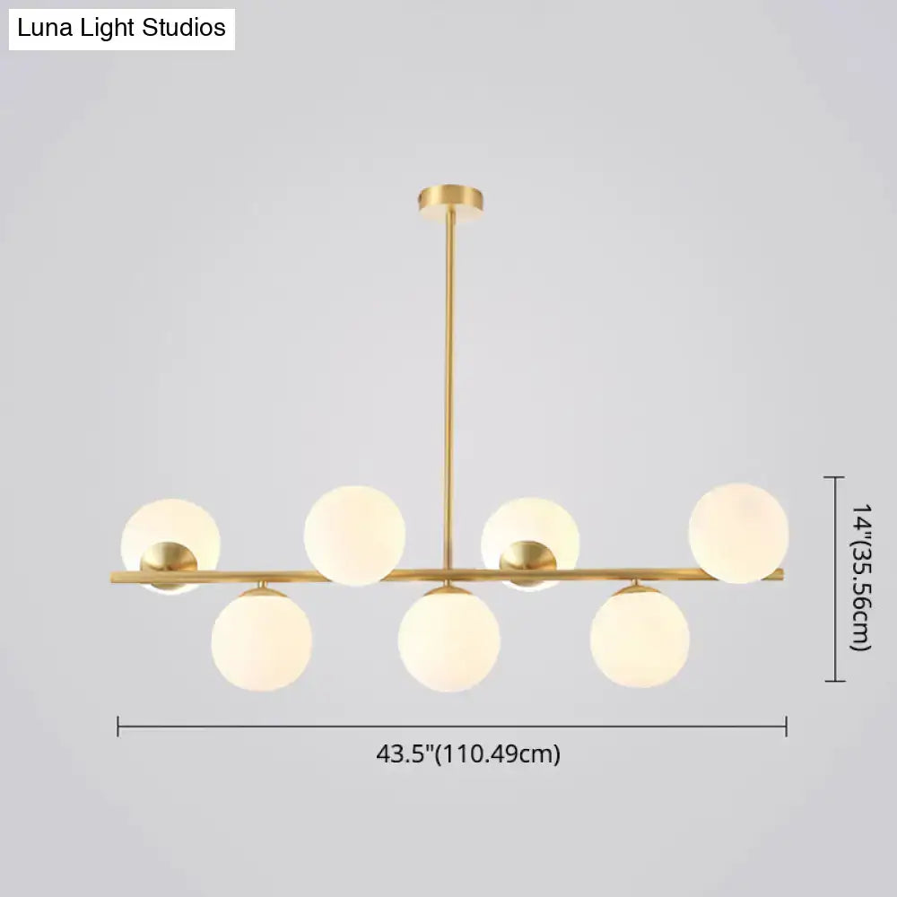Modern gold spherical island ceiling light dining room pendant lighting