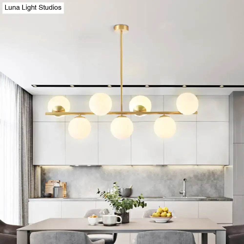 Modern gold spherical island ceiling light dining room pendant lighting