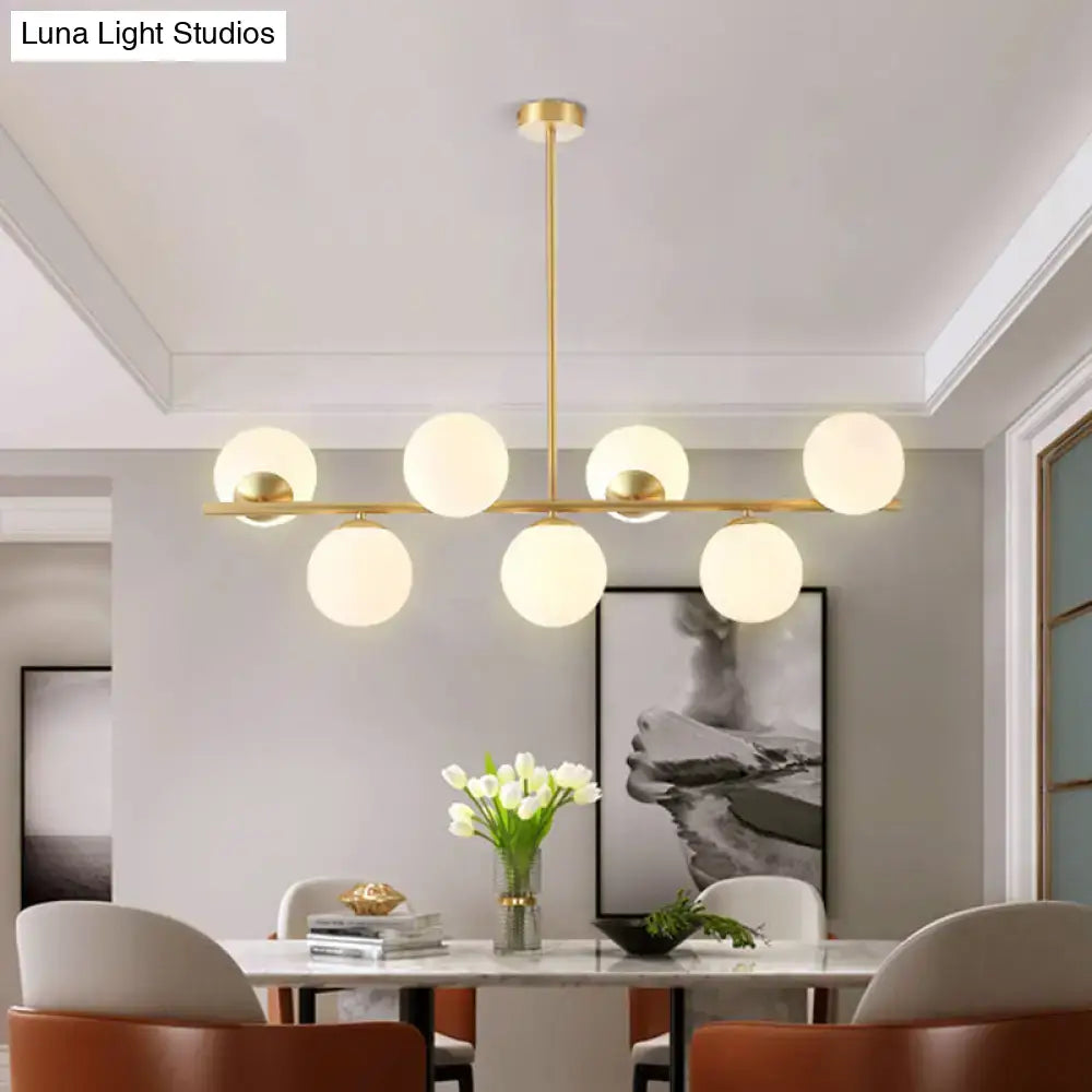 Modern gold spherical island ceiling light dining room pendant lighting
