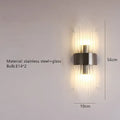 Modern gold stainless steel and clear crystal wall lamp bedroom sconce